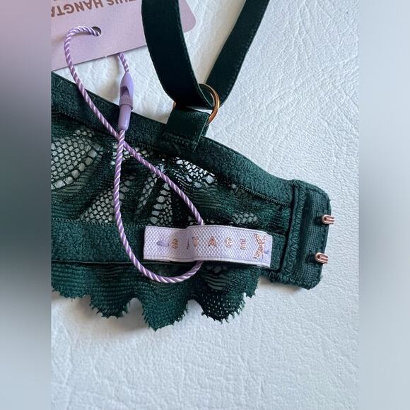 Savage x‎ Fenty Not sorry unlined green lace bralette 32B mermaid fairy Ethereal - Picture 8 of 11